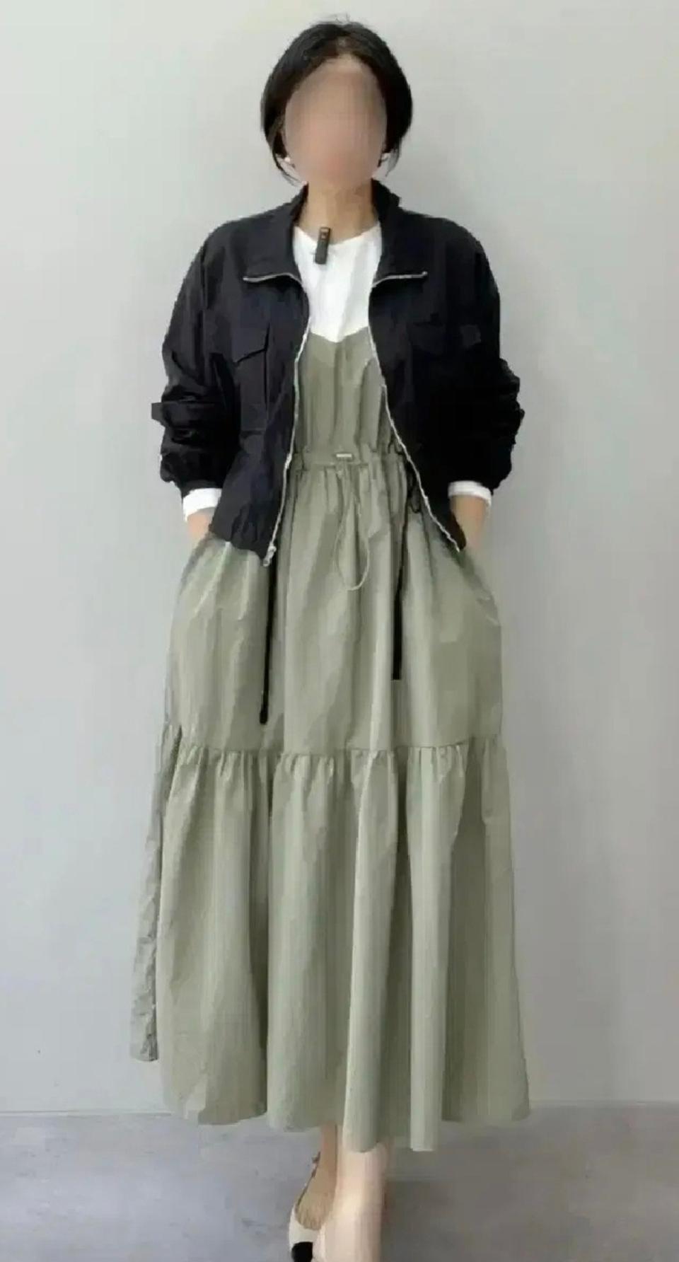 ❤스트링원피스 바람막이원피스 바스락원피스