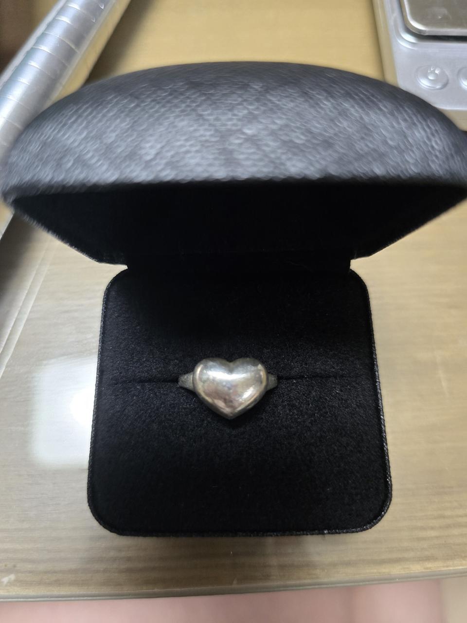 925실버 하트통통반지 18호