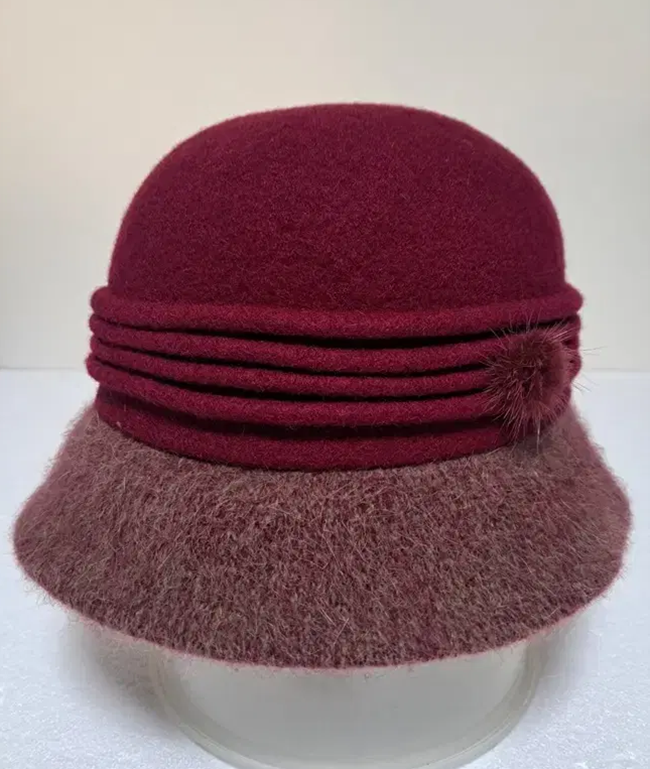 (55~56) JPN 퍼플 크라운 앙고라 울 버킷햇