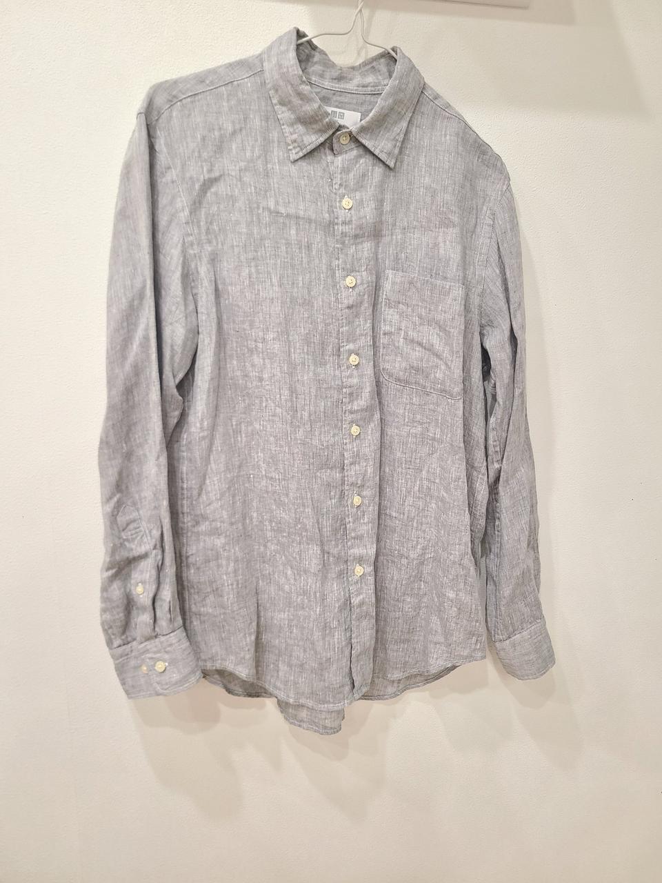 유니클로 그레이 마 셔츠