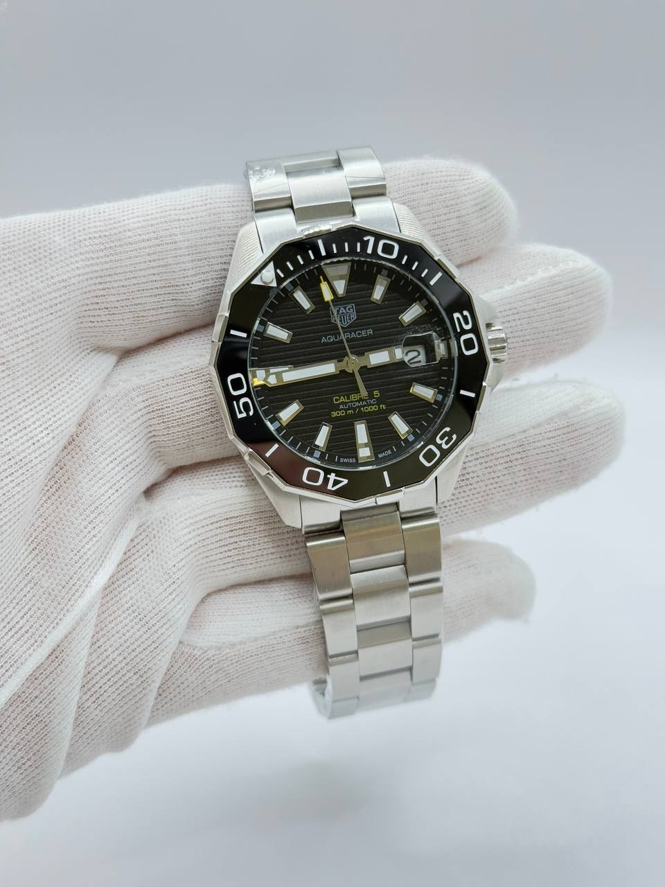 태그호이어 아쿠아레이서 300 검판 43MM