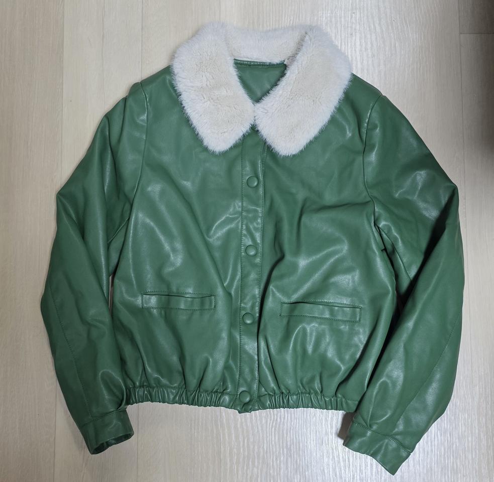 택포 털안감 그린 카라자켓