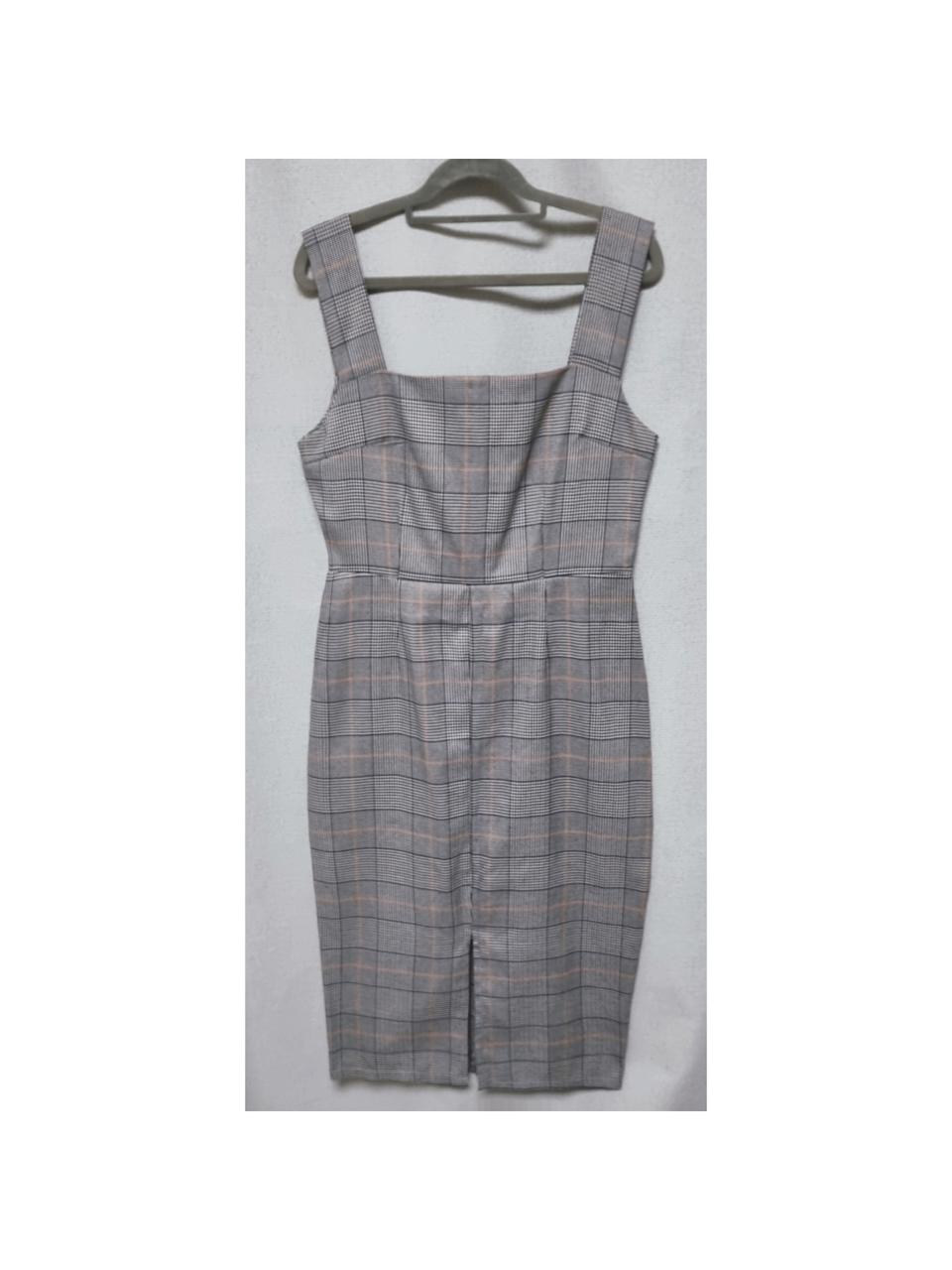 뷔스티에 체크 원피스