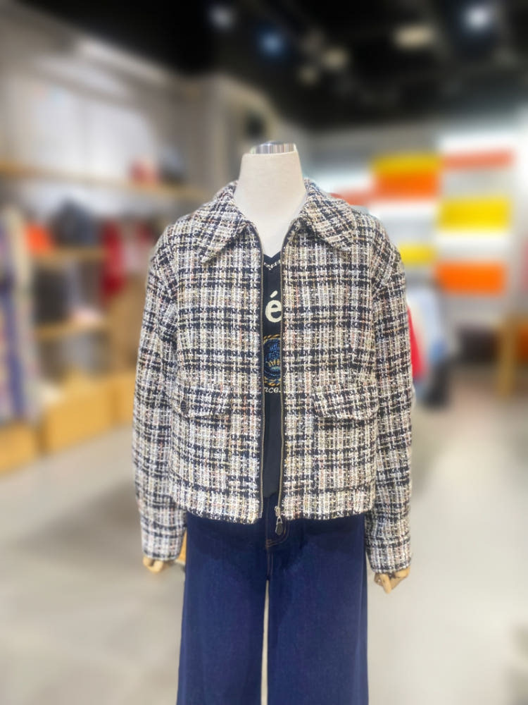 베네통 트위드 자켓
