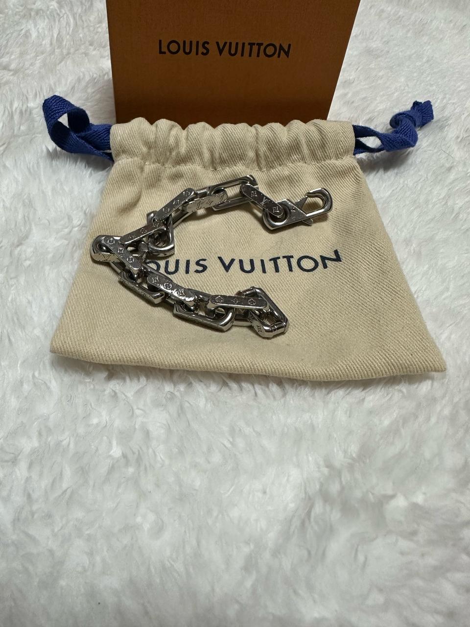 루이비통 모노그램 체인 브레이슬릿 스틸 미디움