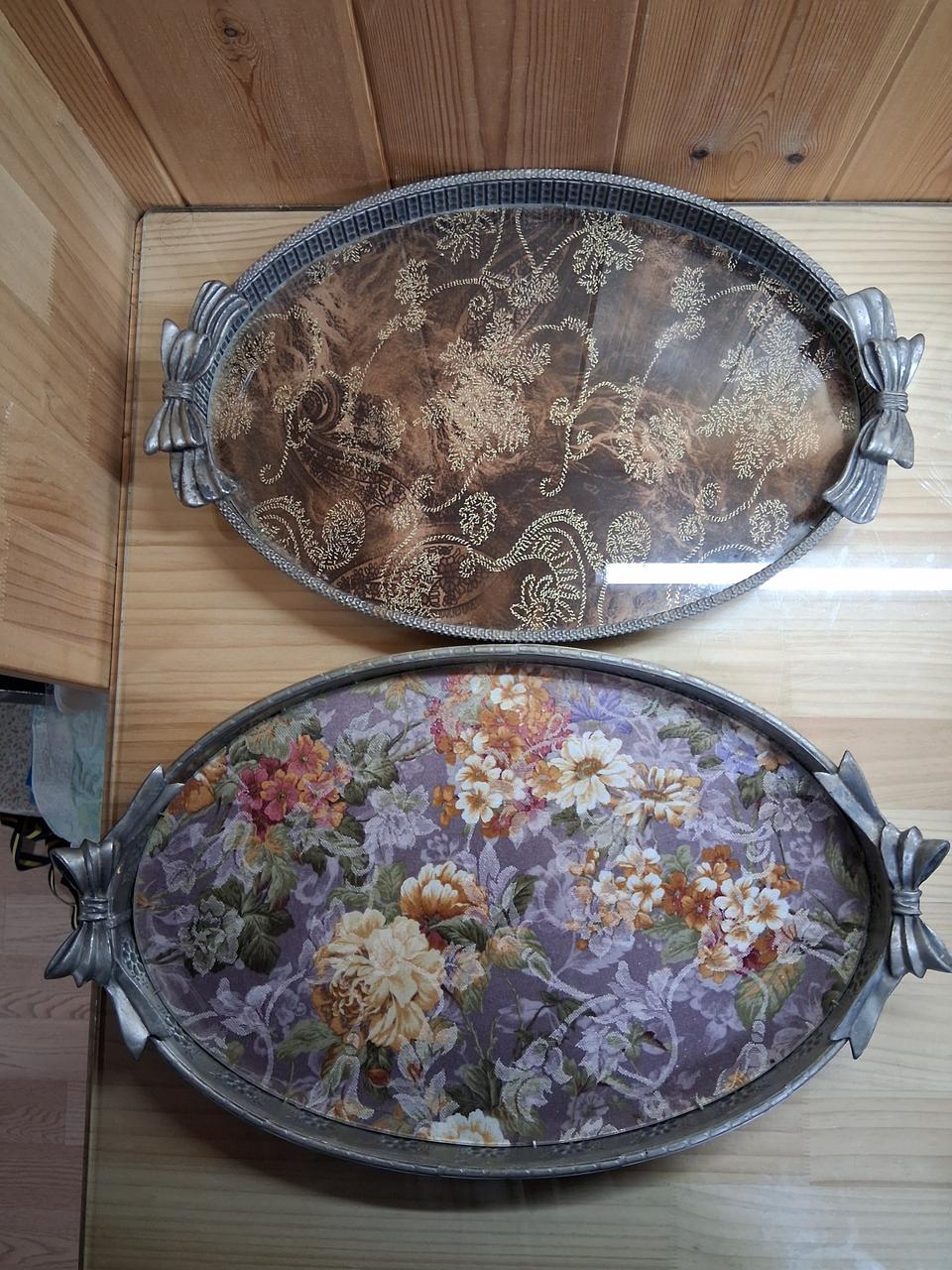 앤틱 스타일 트레이 2개 세트