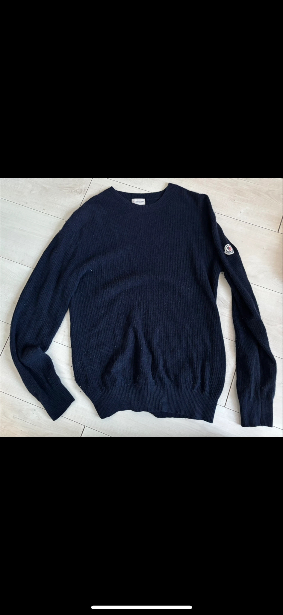 정품 몽클레어 캐시미어 혼방 니트 티셔츠 95 100 m