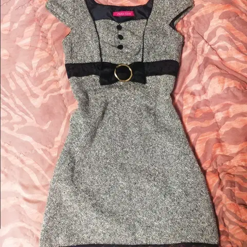 핑키걸즈 반팔 레이스 프릴 리본원피스 (빈티지) 히메갸루 핀터깔