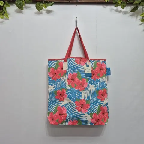 [새상품]하와이 컬렉션 플라워 패턴 토트백