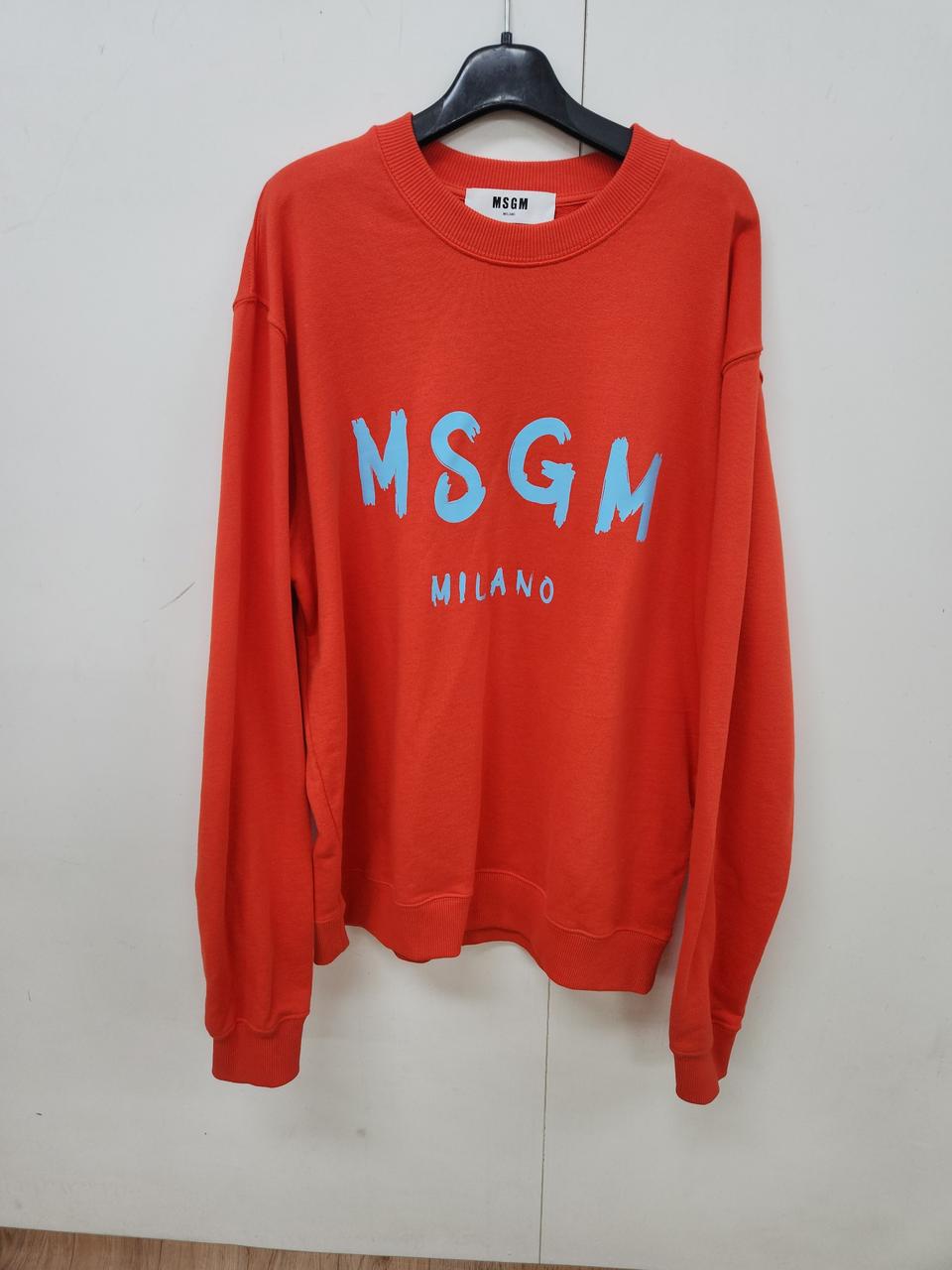 (정품) MSGM 남성 오렌지 루즈핏맨투맨 L(100)