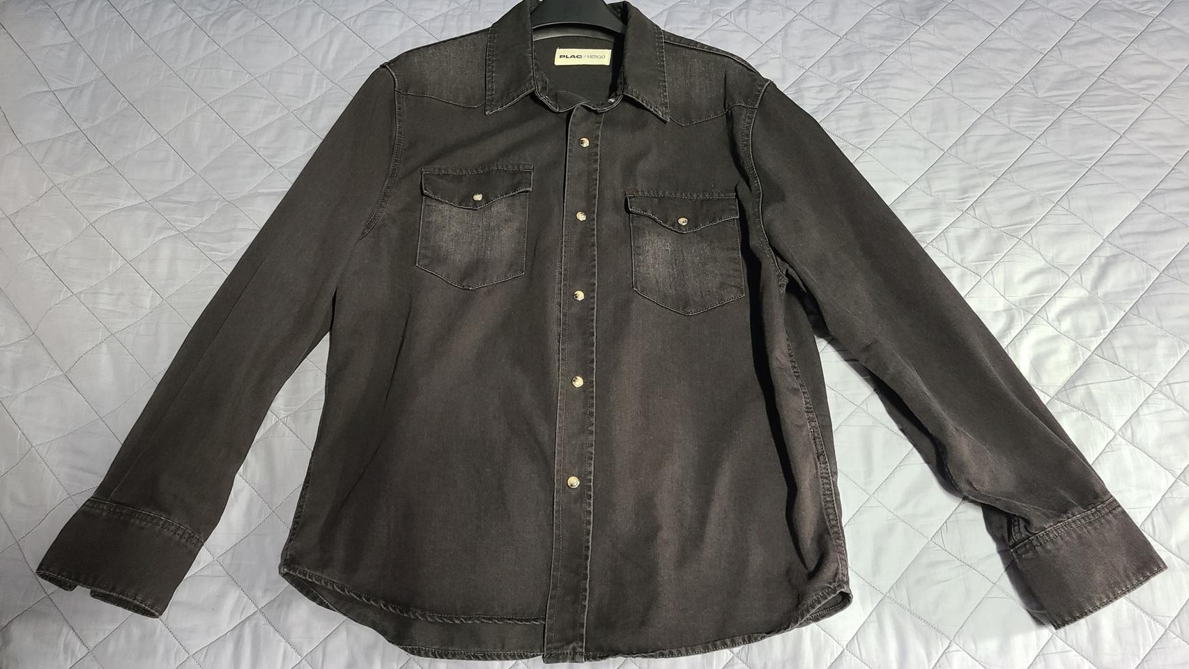 플랙 웨스턴 데님 블랙 셔츠 급처