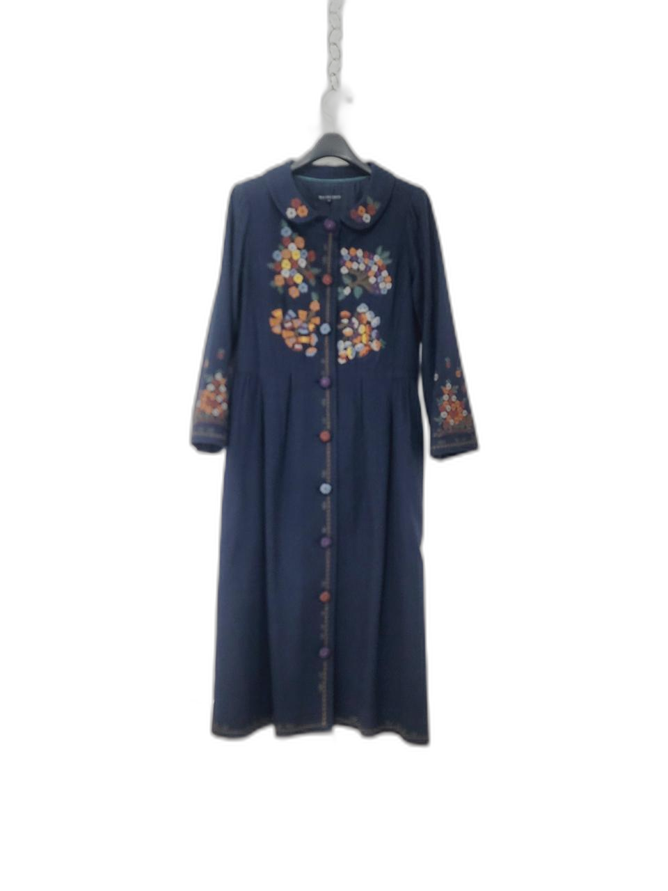 BUCOLIQUE 비꼴리끄 여성 플라워자수 울소재 롱원피스