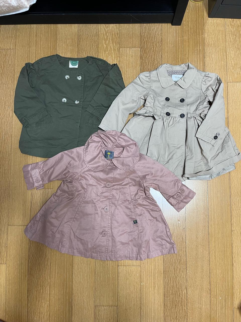 무료배송)여아 100사이즈 봄가을 외투 일괄판매