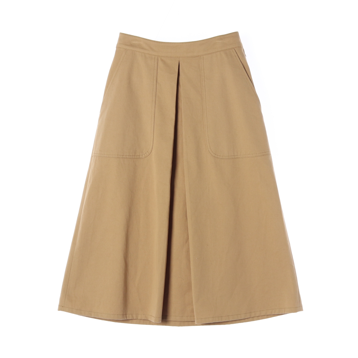 세인트제임스 베이지 뒷밴딩 롱 플레어스커트 치마 M