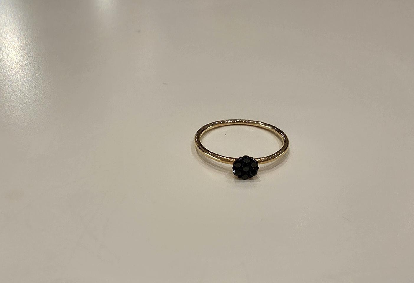 18k핑크골드_블랙큐 링