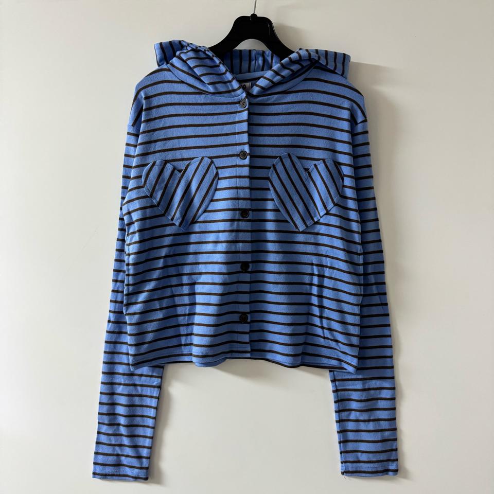 새상품 여자 하트 후드집업 (블루)