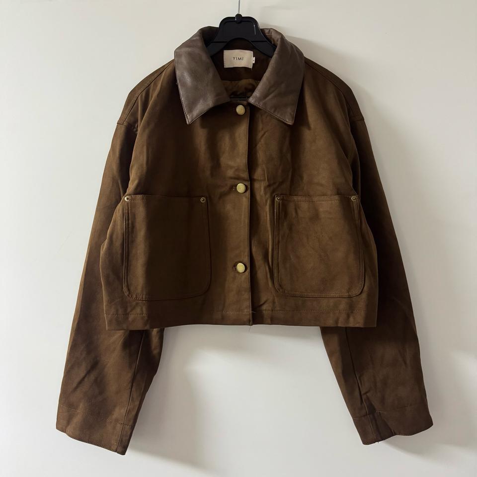 새상품 여자 스웨이드 자켓 (브라운)