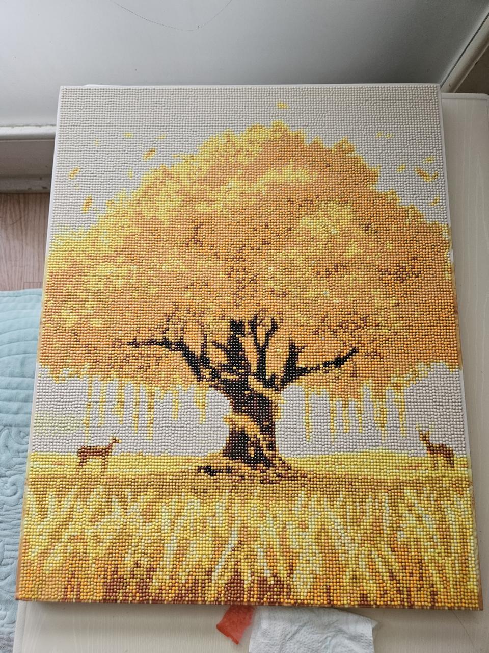 금전수 보석십자수 완성품