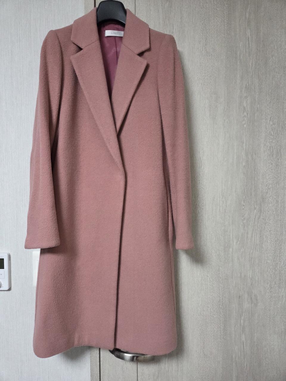 라인 핑크 코트 55사이즈