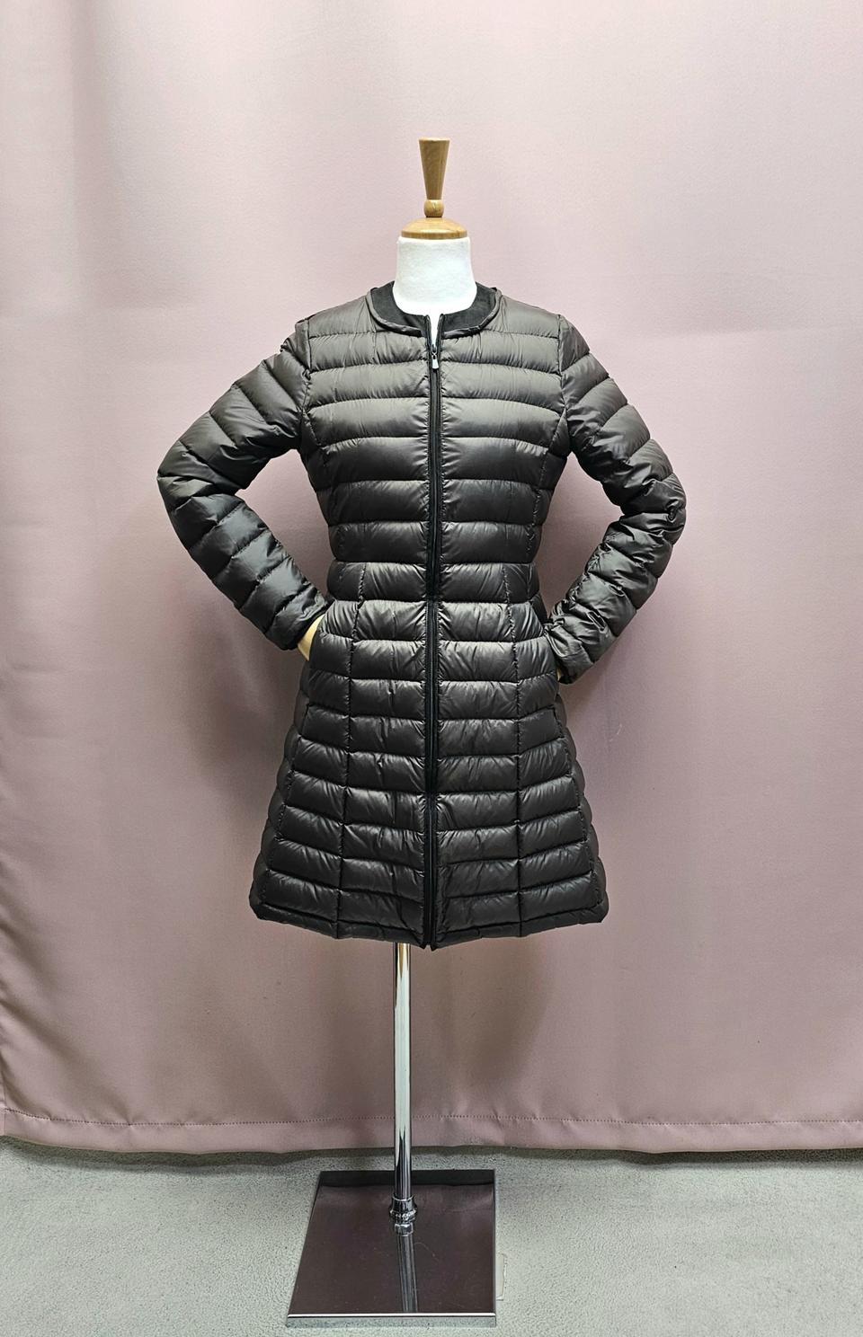 카키 슬림 덕다운 경량패딩