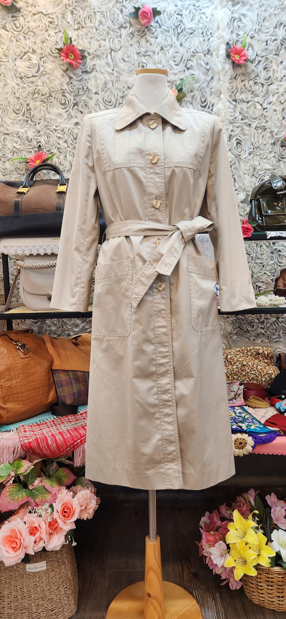 TOP PIGEON 고급 트렌치 롱코트(55~작은66)