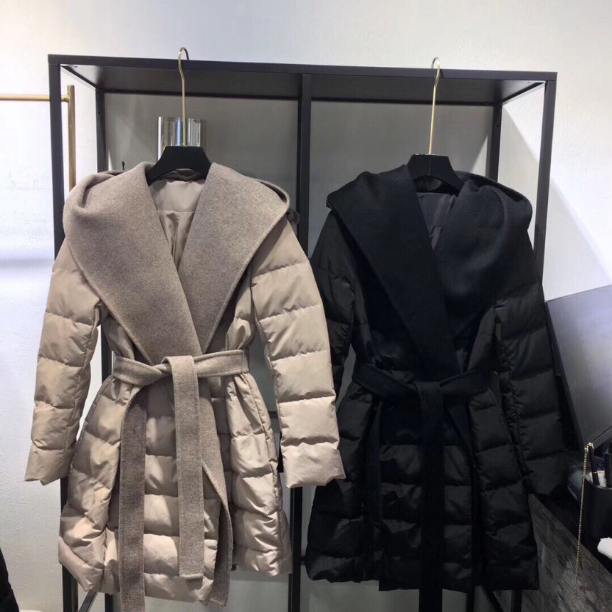 울후드 덕다운 패딩