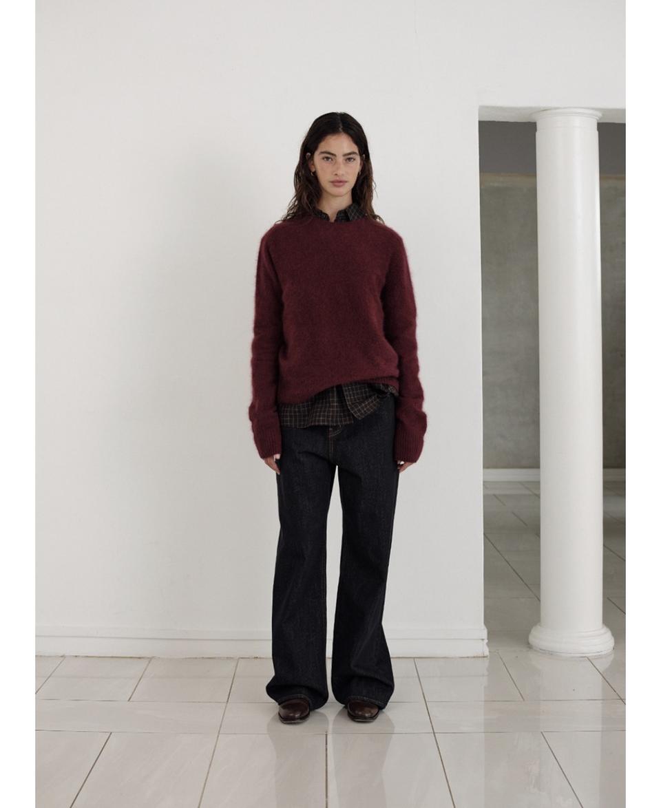 새상품:)더바넷 논페이드 데님 팬츠-스몰