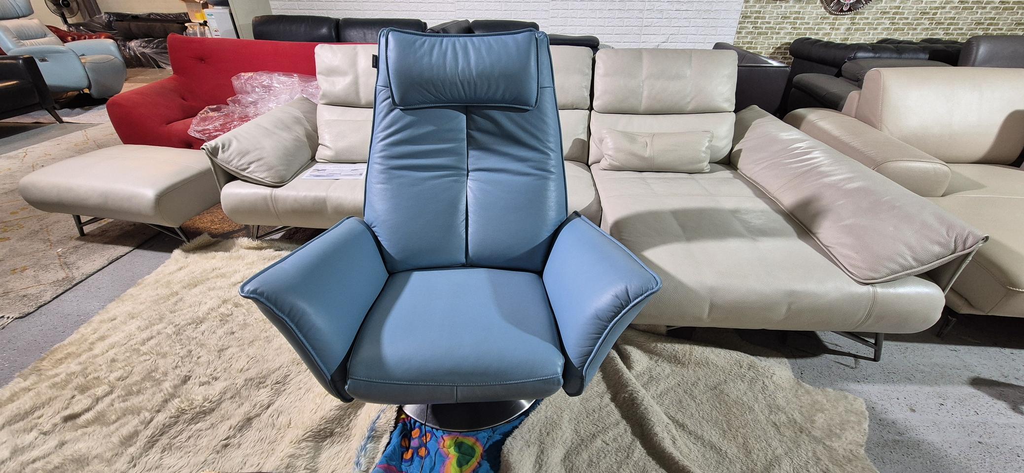 UND 천연가죽 1인 전동 리클라이너 소파쇼파 서울경기근거리 무료배송