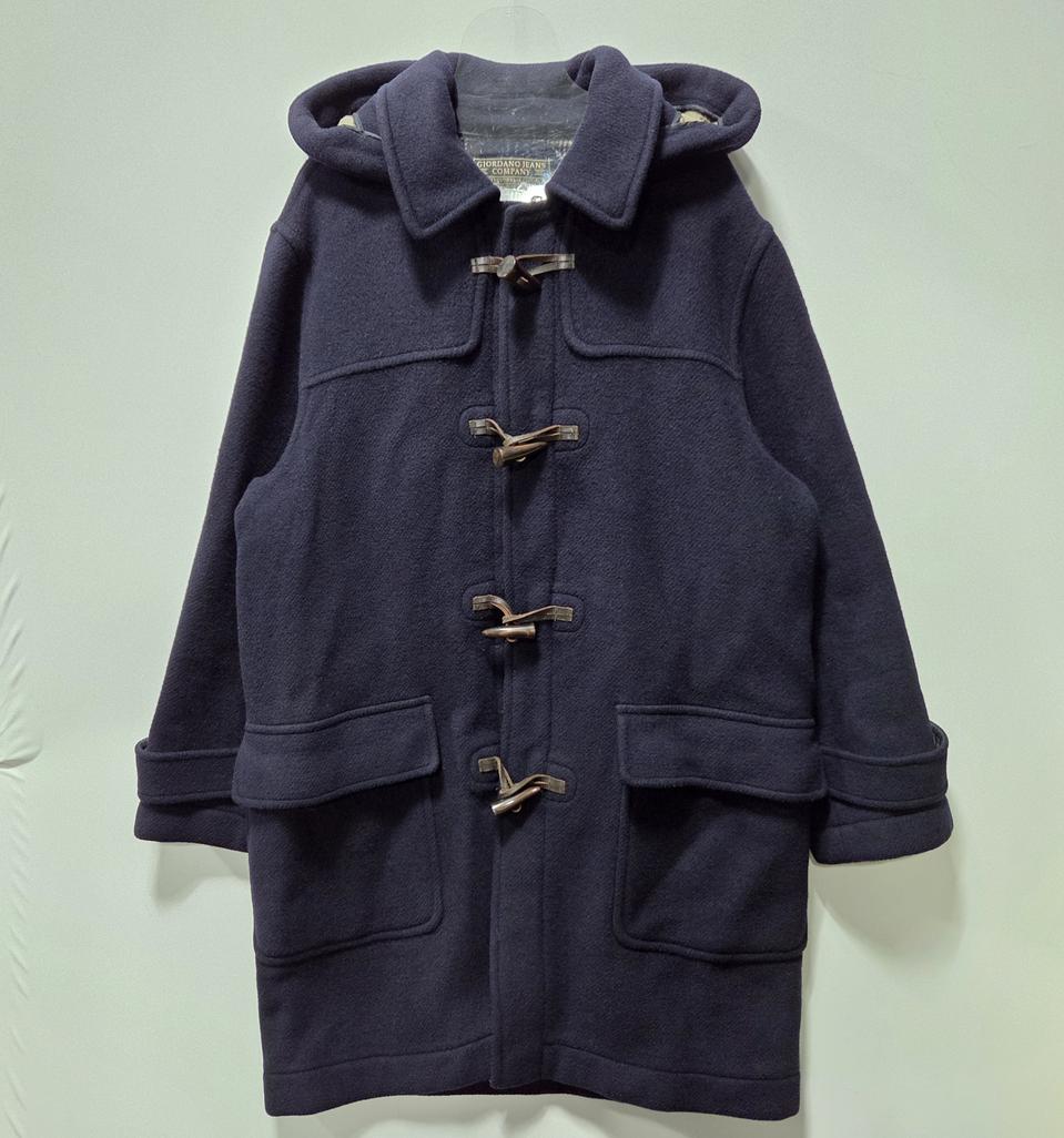 지오다노 네이비 울 더플 떡볶이 코트 M 25102904