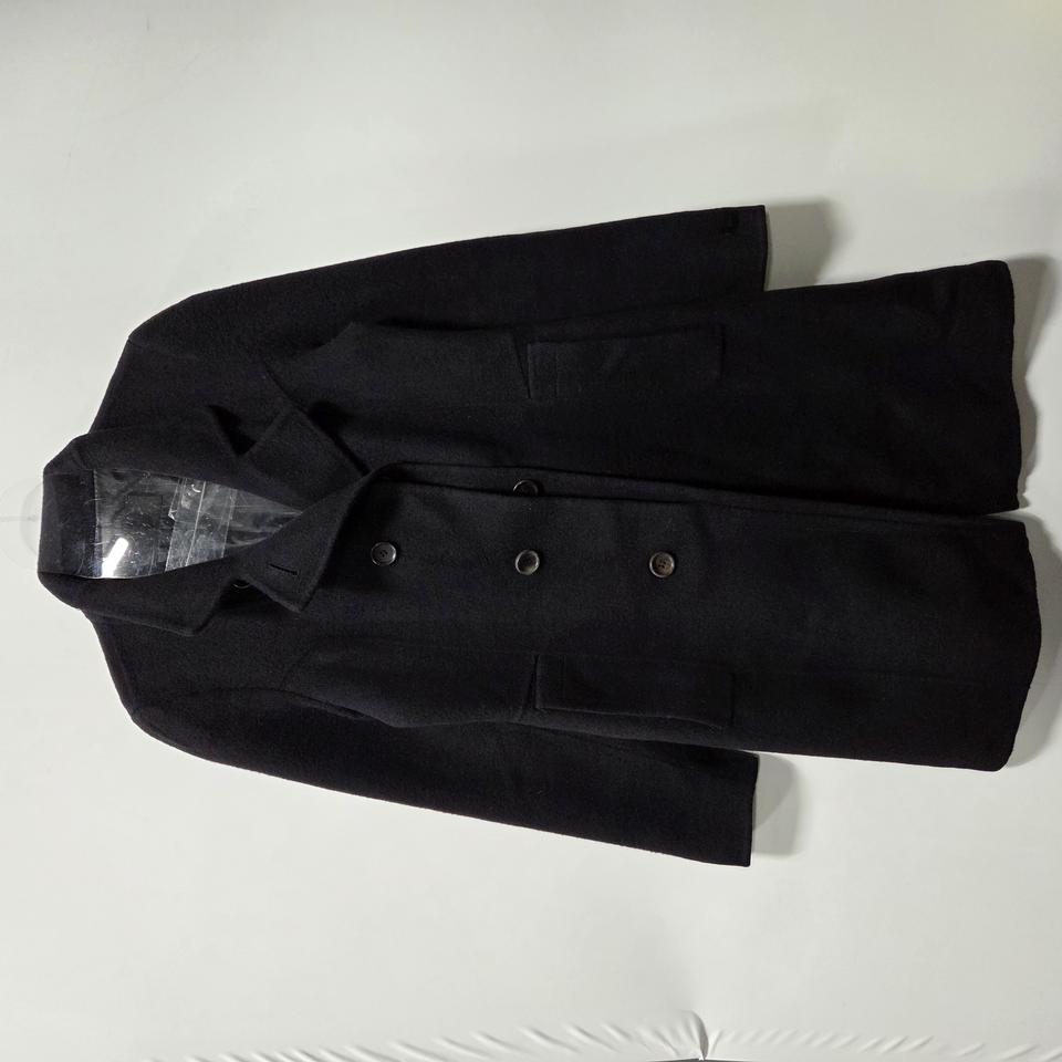 시스템 블랙 울 버튼 카라 코트 M 25102906