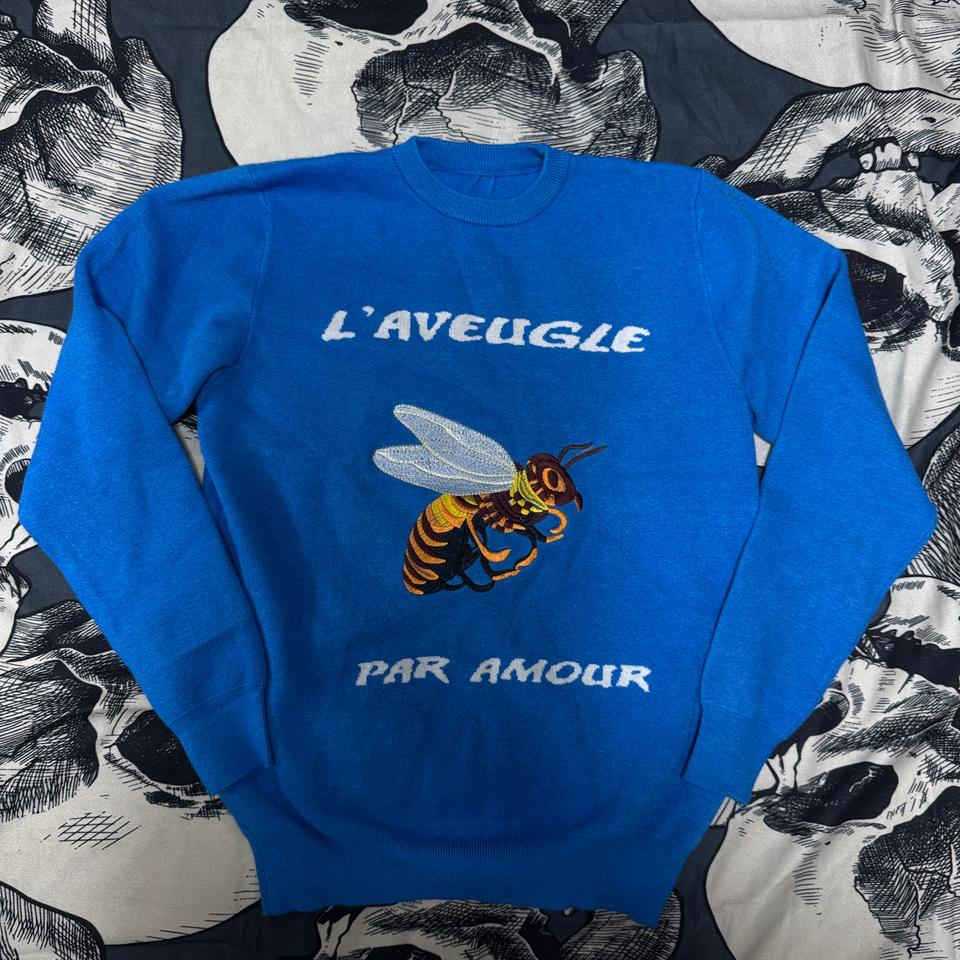 구찌 울 자수 꿀벌 니트 90 S사이즈