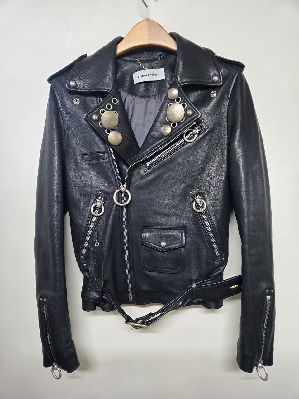 Blindreason 블랙 양가죽 라이더 자켓 XS