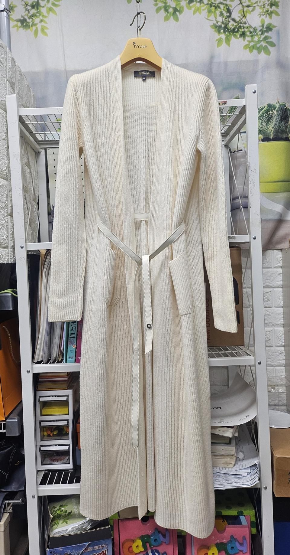 로로피아나 여성 니트가디건 55 벨티드 캐시미어 롱가디건 AC97