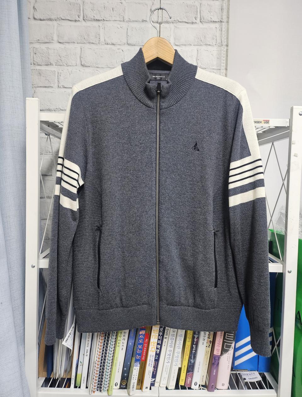 빈폴 남성 골프방풍니트 100 울 풀집업 가디건 MM03