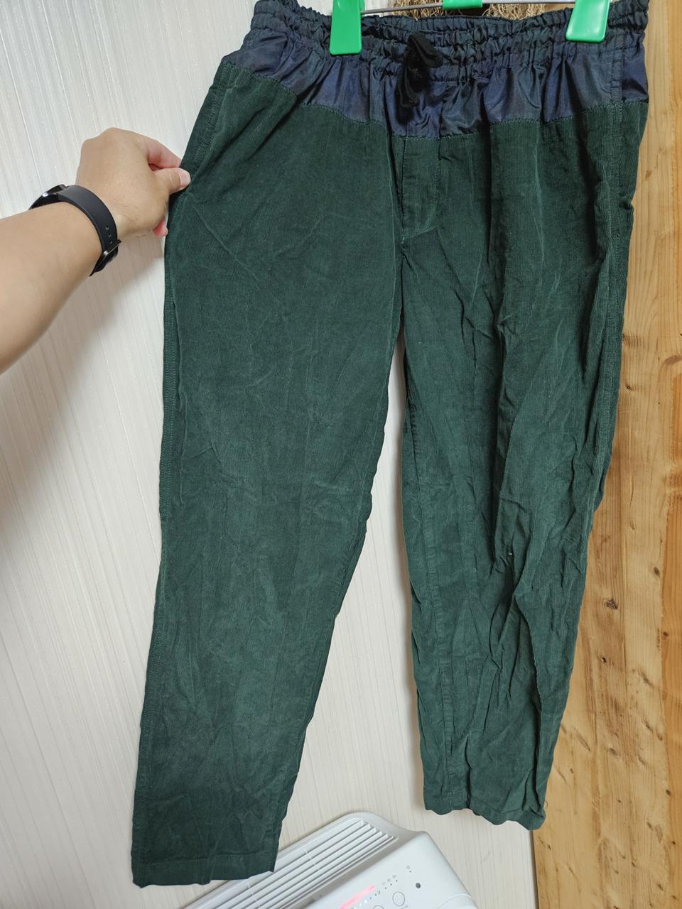 일본 Kolor Beacon 그린 코듀로이 바지 Size 3