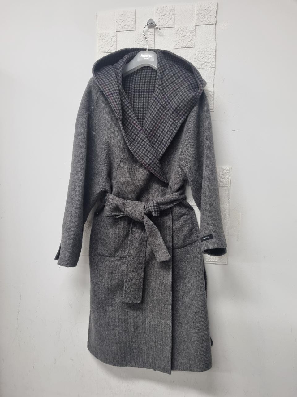 지나식스 핸드메이드 후드롱코트