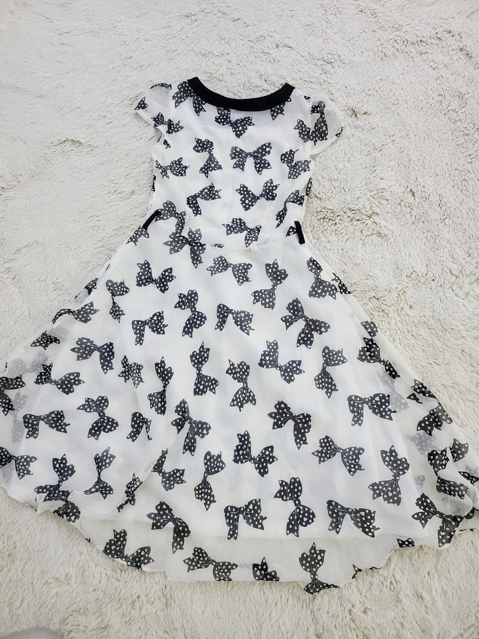 리본 쉬폰 원피스