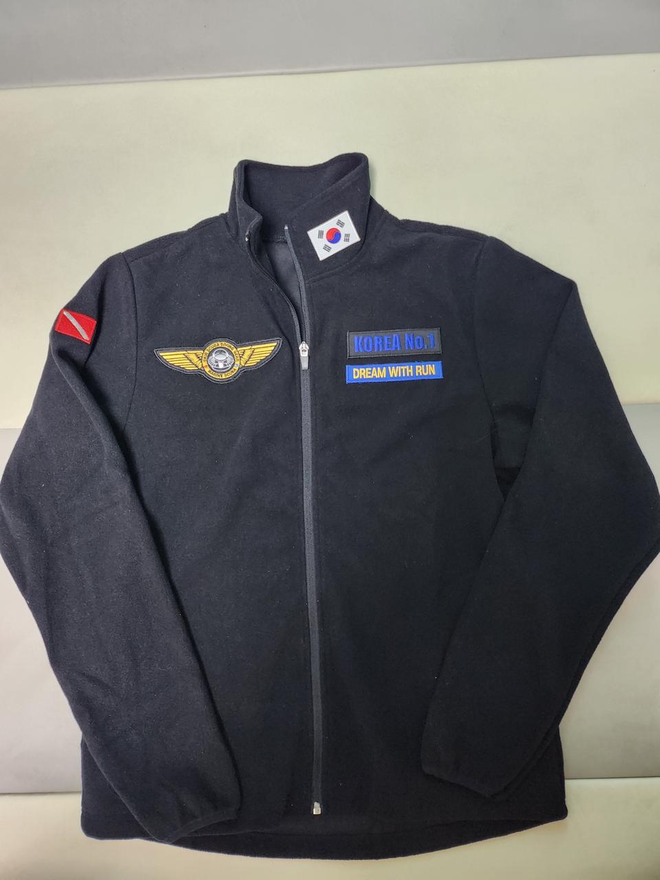 스쿠버 태극기 마크 플리스자켓 새제품 캠핑 등산 트레킹 낚시 바이크