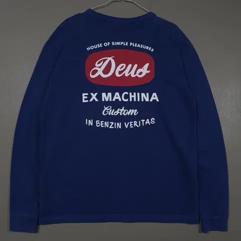 M 정품 데우스 엑스 마키나 스택스 롱슬리브 맨투맨 긴팔티 에스테이트블루
