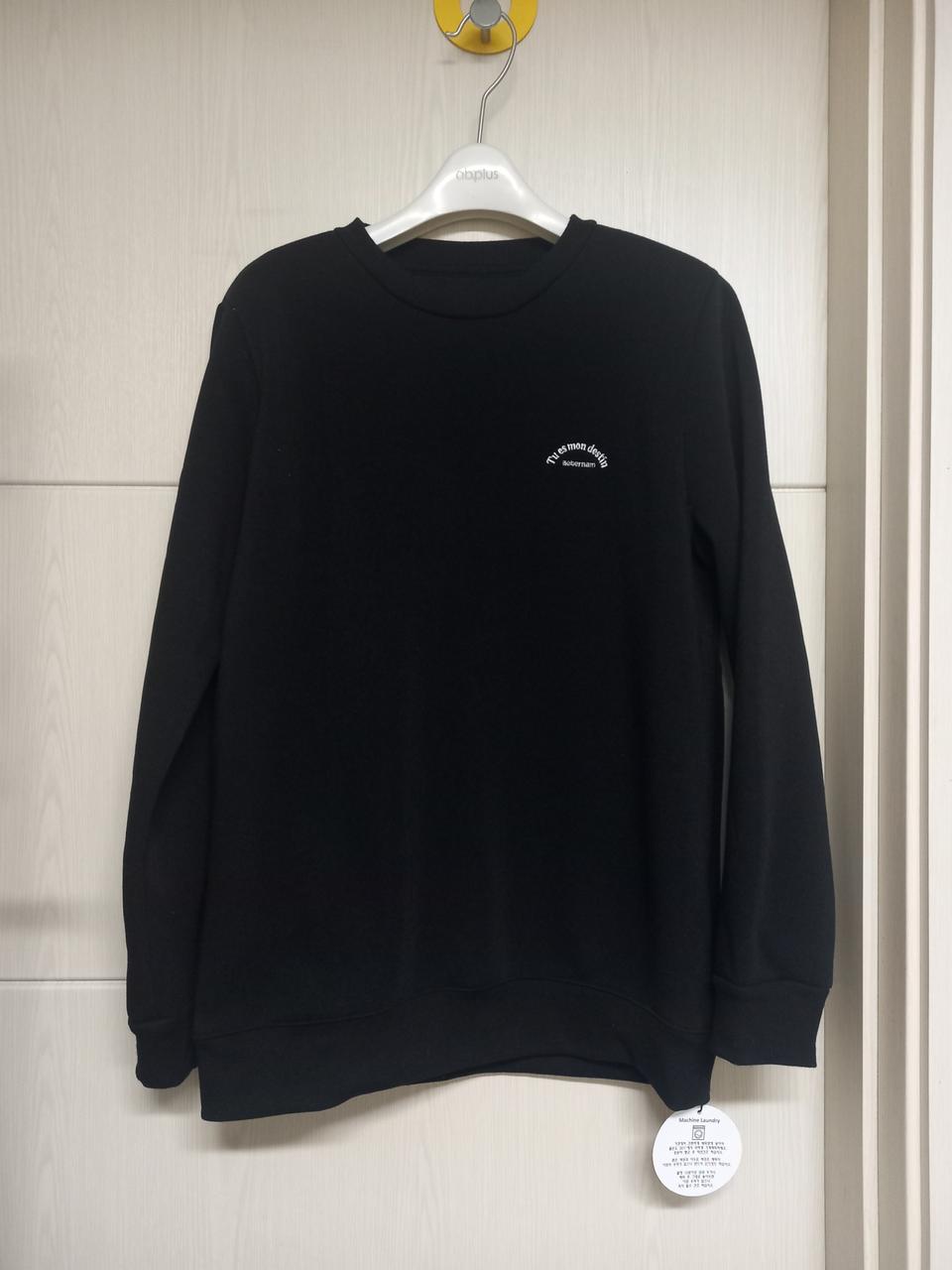 택있는새옷) 로고자수 심플 기모 맨투맨