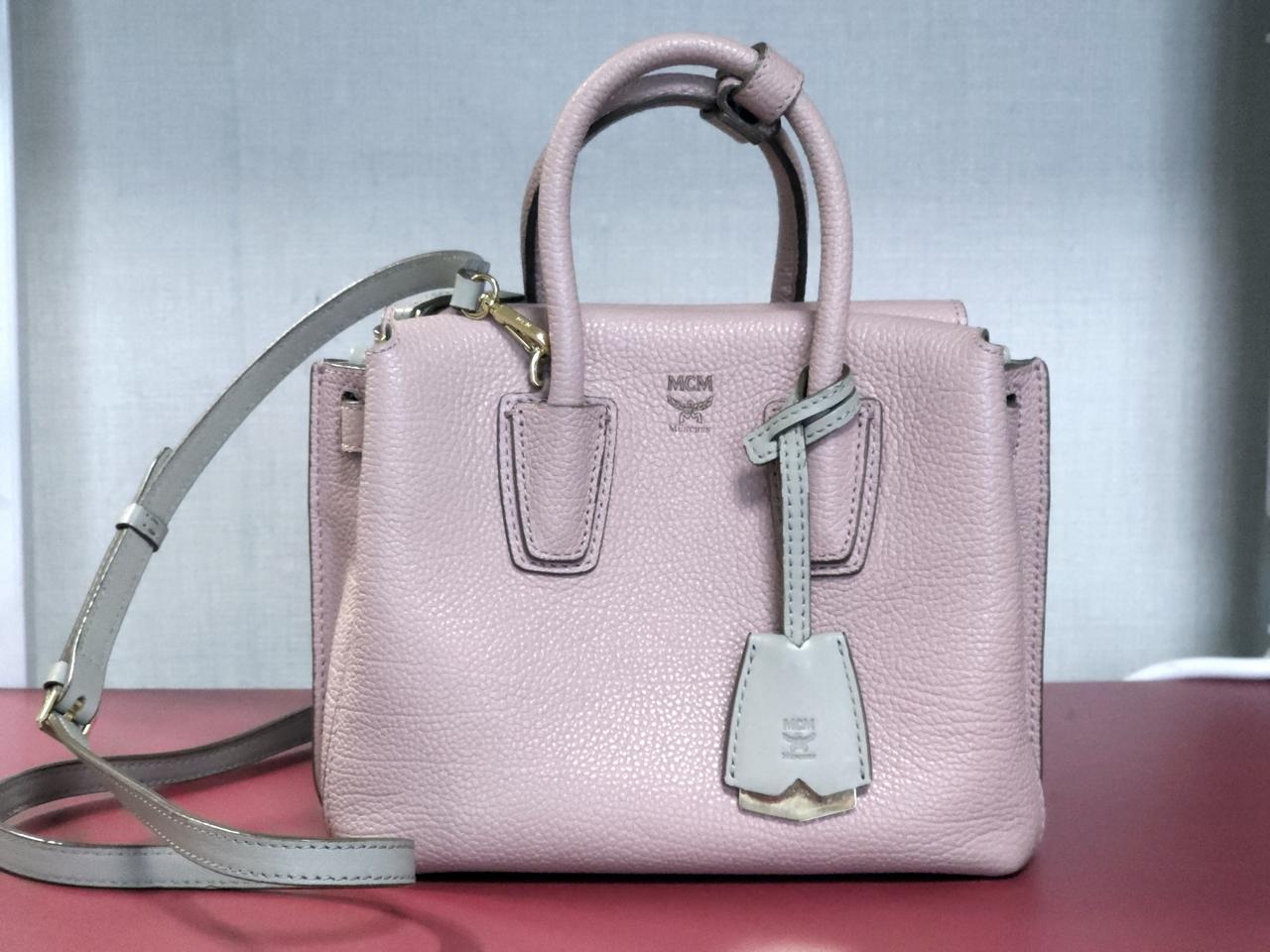 MCM 밀라 미니 토트백 라이트핑크 크로스백