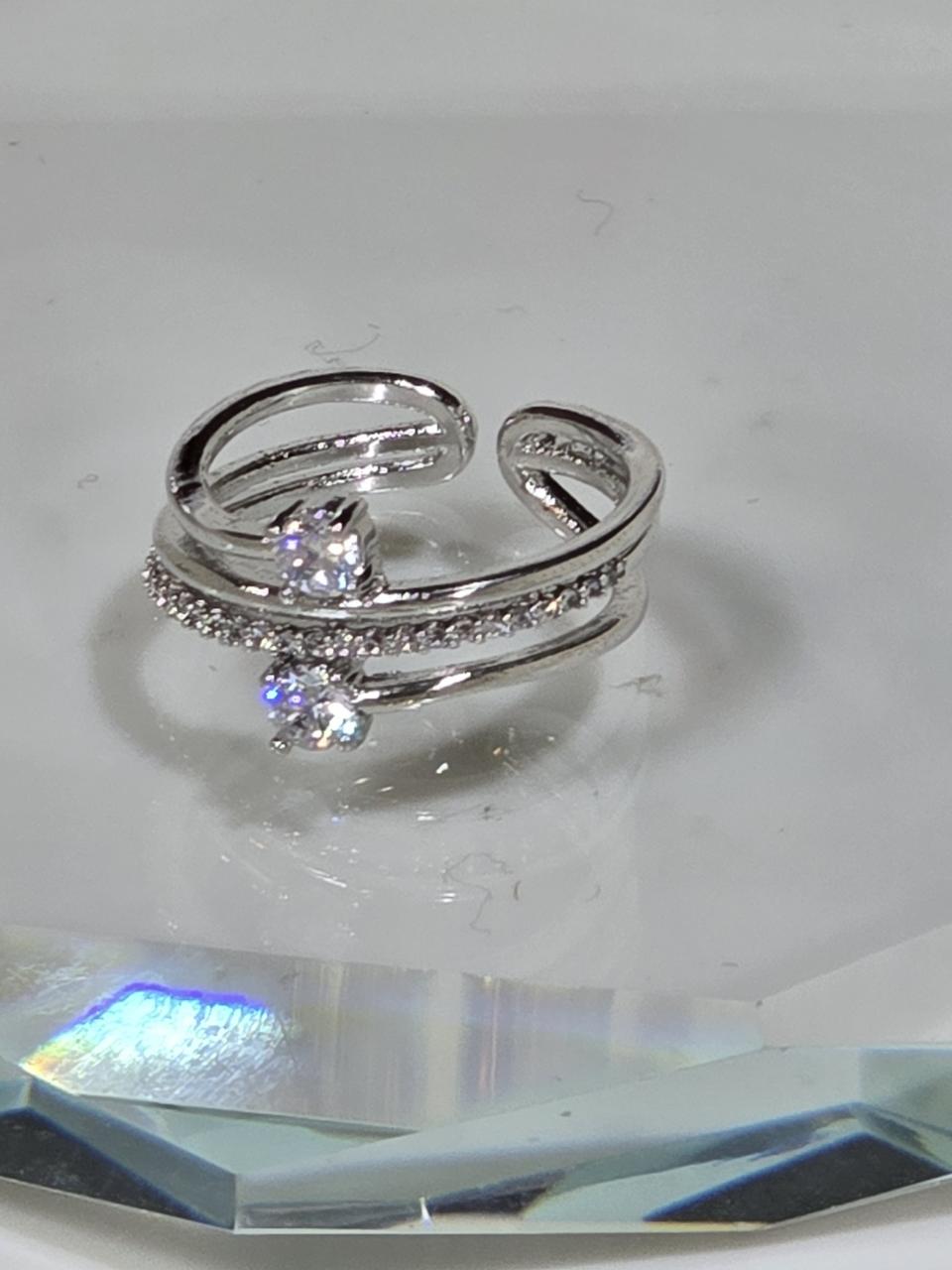 큐빅셋팅 프리사이즈 디자인 반지