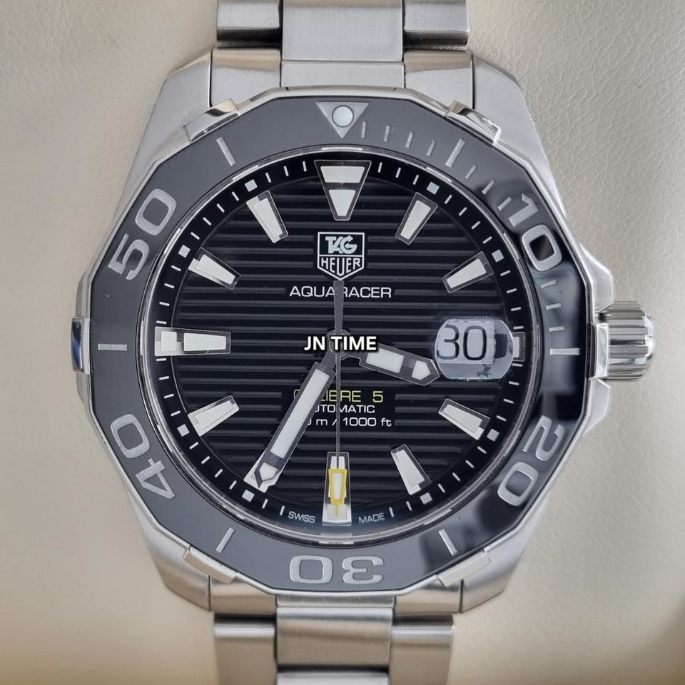 태그호이어 아쿠아레이서 오토 검판 41mm  WAY211A(오버홀 완료)