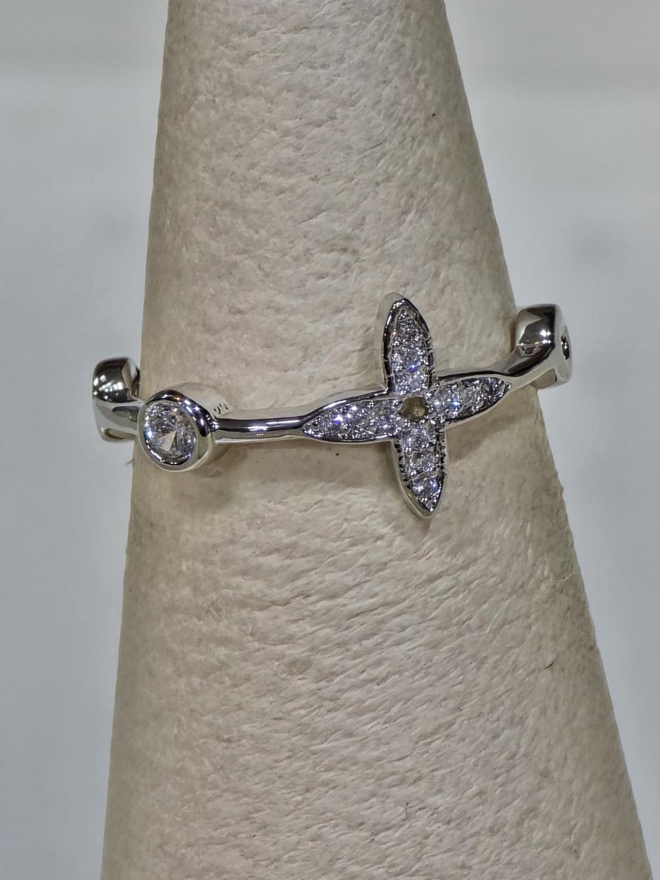 큐빅셋팅 플라워 반지