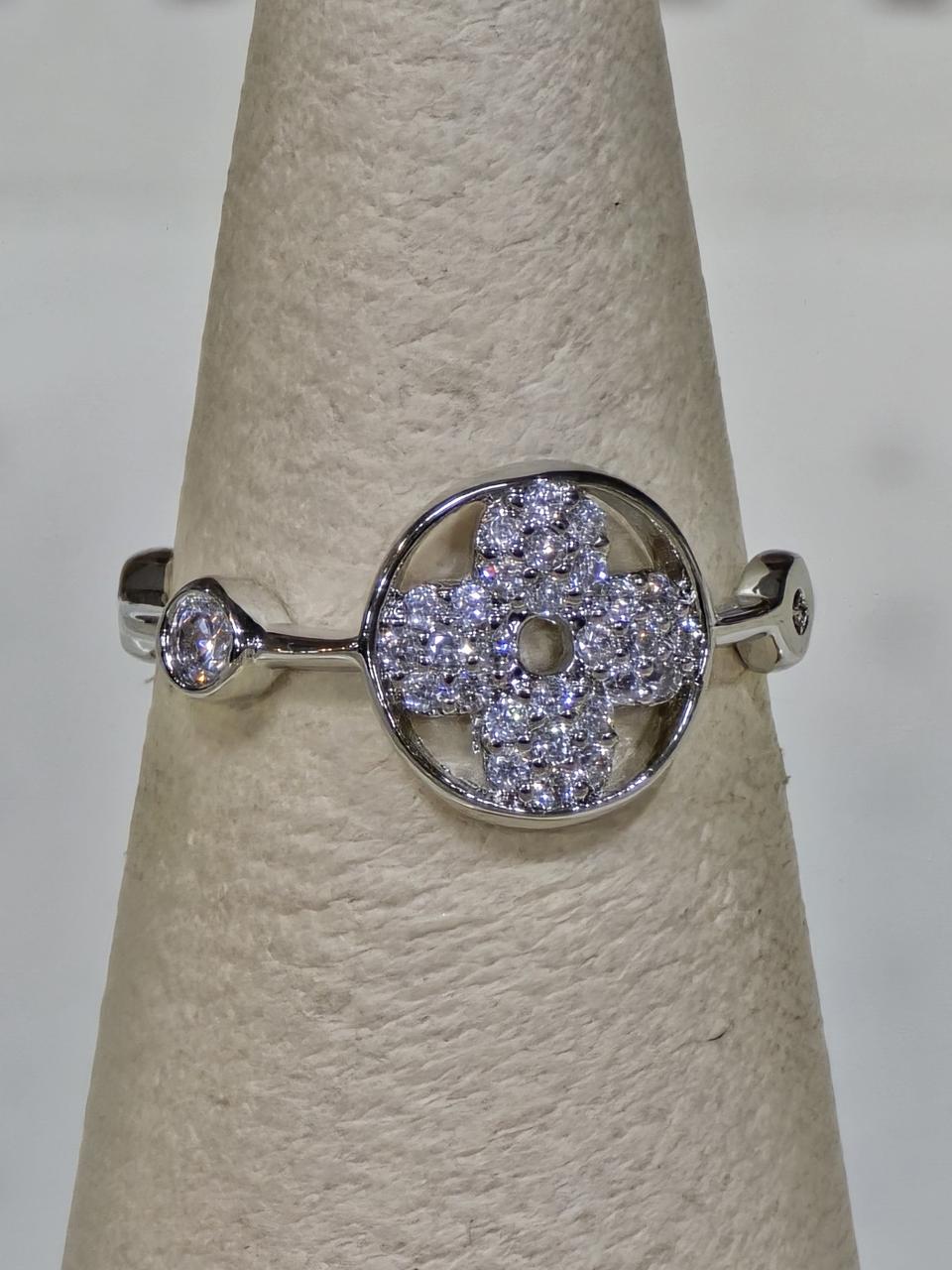 큐빅셋팅 플라워 디자인 반지