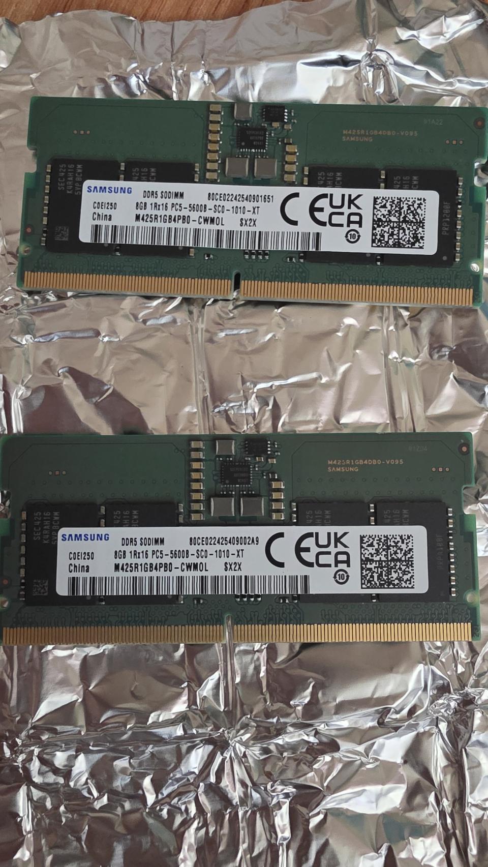 DDR5-5600  8GB 2EA 노트북용삼성