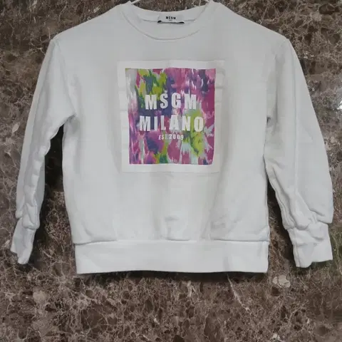 MSGM 밀라노 화이트 아동맨투맨 120
