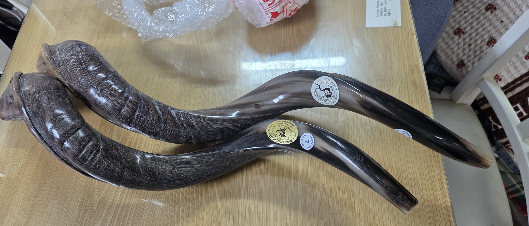 쇼파르 뿔나팔 입니다코셔인증 품질이 우수한 미사용 제품 입니다사이즈는