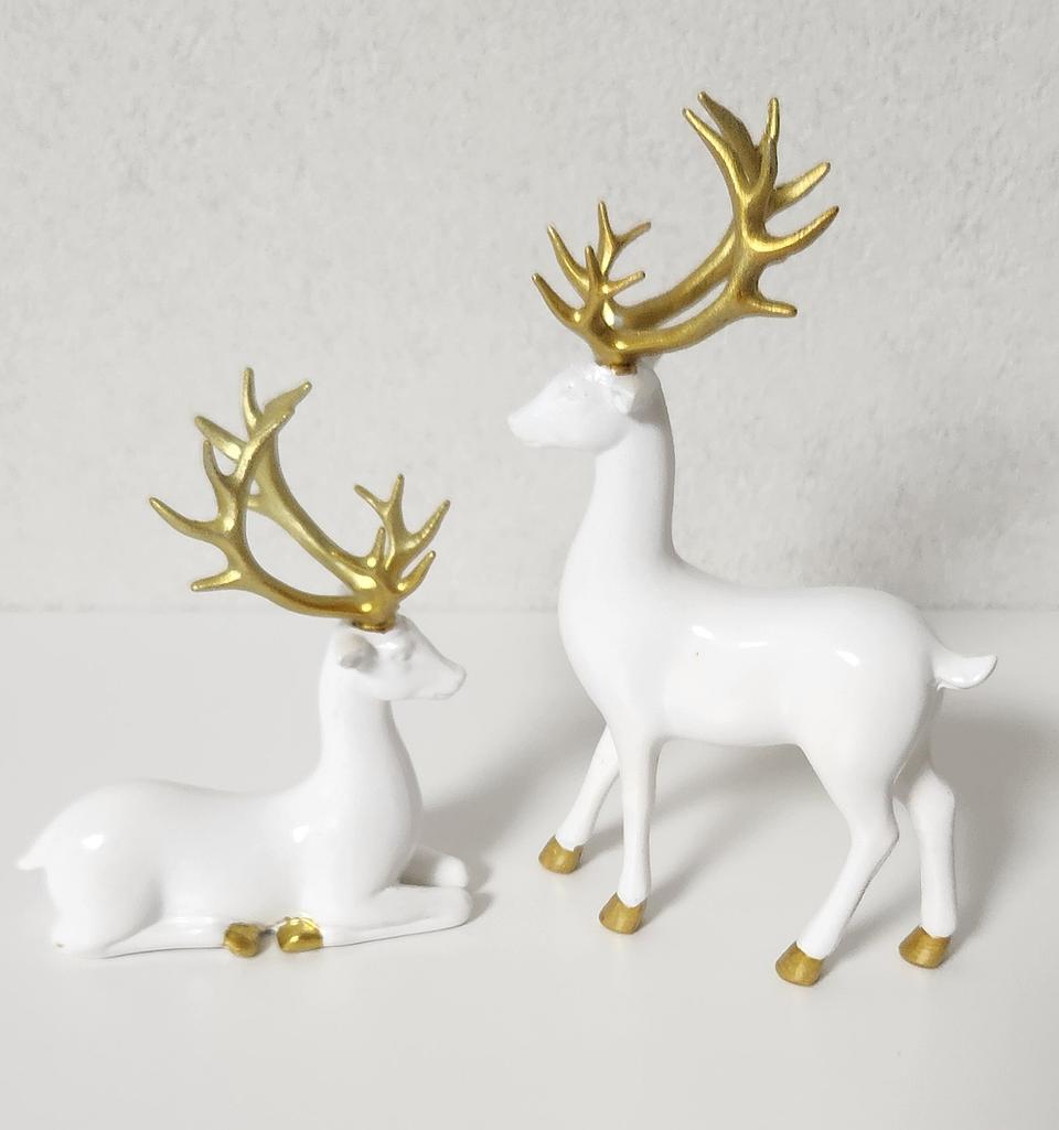 새상품)화이트 사슴 세트일괄 인테리어소품