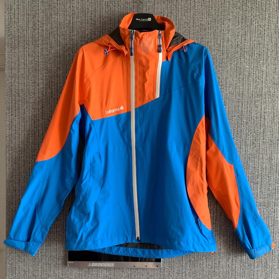 라푸마 고어텍스 자켓 오렌지 블루 윈드자켓 바람막이 방풍 방수 후드점퍼